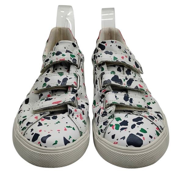 Veja Womens Esplar Leather 3 Lock Sneakers Terrazzo Paint Splatter Size US 8 - Picture 2 of 12